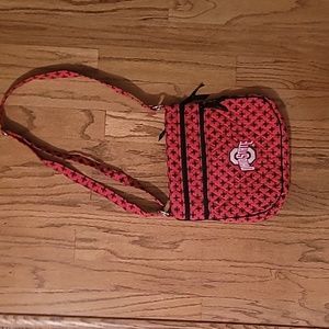 Vera Bradley collegiate Ohio State cross body hipster 3 zipper bag.